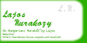 lajos murakozy business card